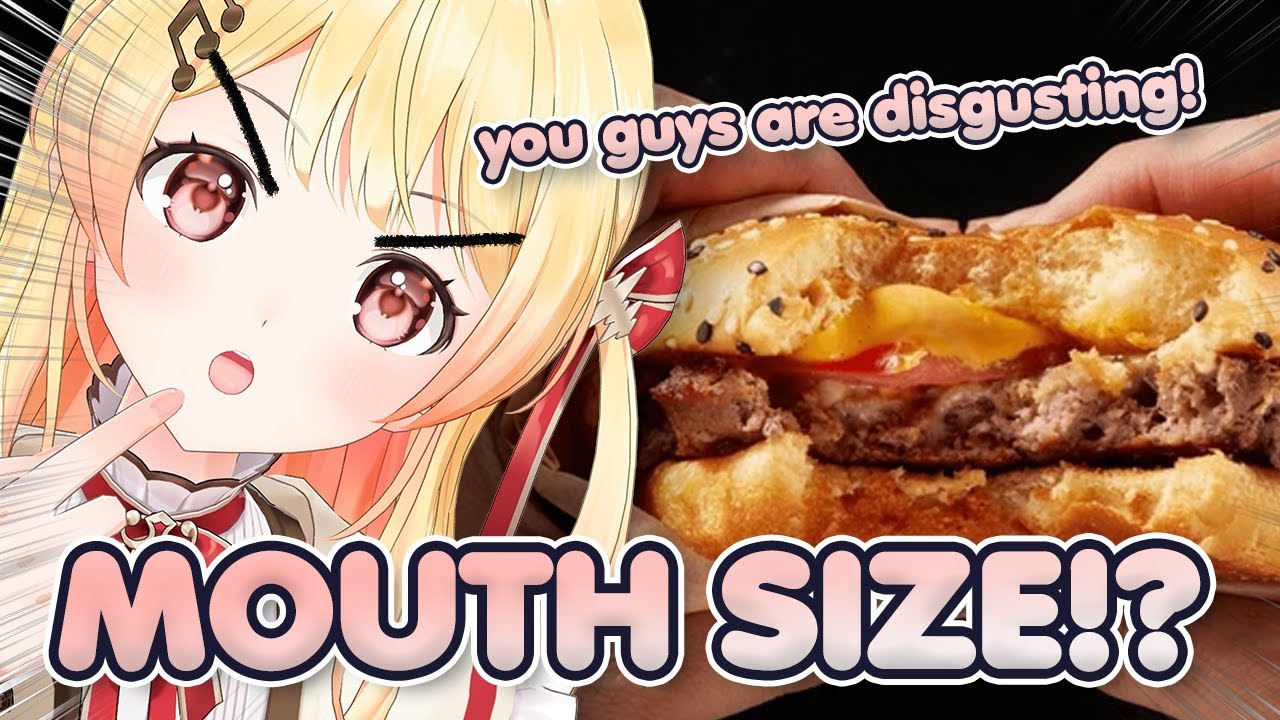 Kanade's Mouth Size is Revealed by Burger Bites! 😭😭😭【 Otonose Kanade | EN Sub 】