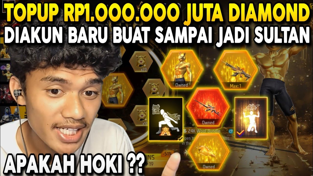TOP UP 1 JUTA DIAMOND DI AKUN BARU, TERUS GW JADIIN AKUN SULTAN 😱