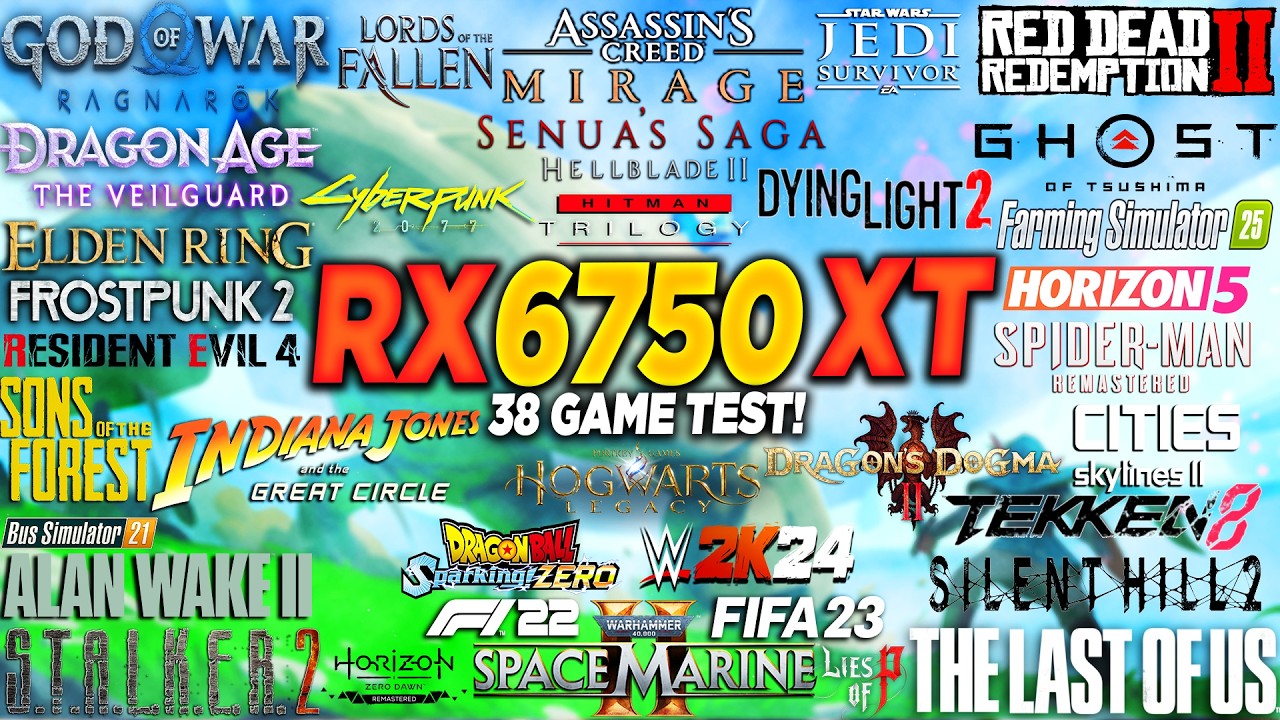 RX 6750 XT + i5 10400F - Test in 38 Games in 2025