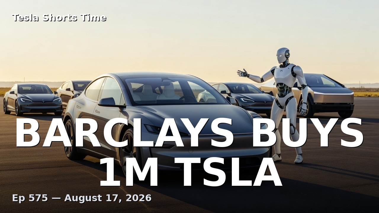 Barclays Adds 1 Million Tesla Shares After Sales Streak