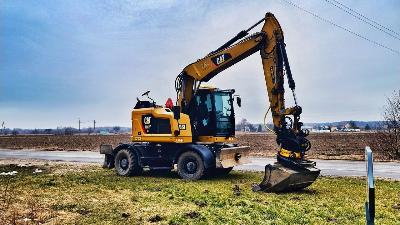Mechaniczne ścinanie poboczy | Cat M317F tiltrotator Engcon