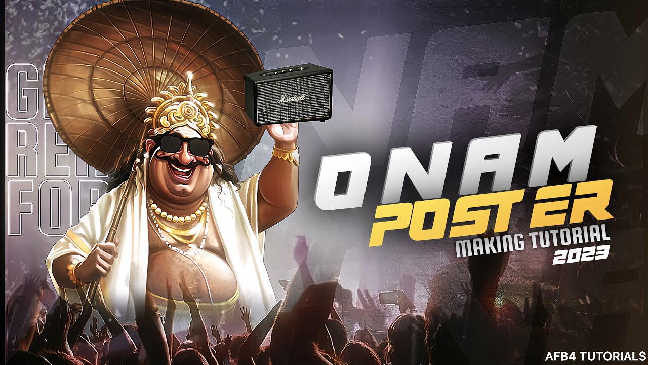 ONAM PROMO POSTER MAKING ⭐️ I COLLAGE, SCHOOL ONAM CELEBRATION POSTER