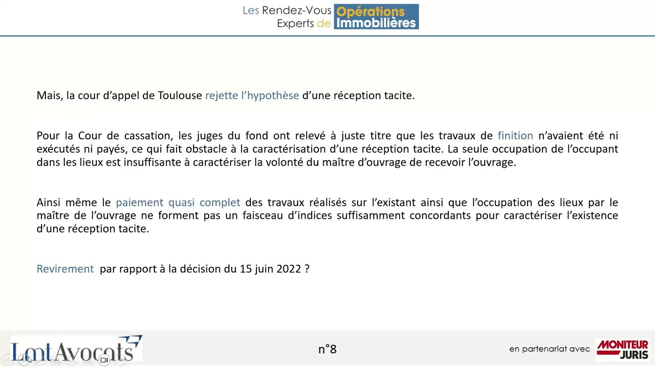 Rendez-vous Experts Opérations Immobilières : Actualité du droit de la construction