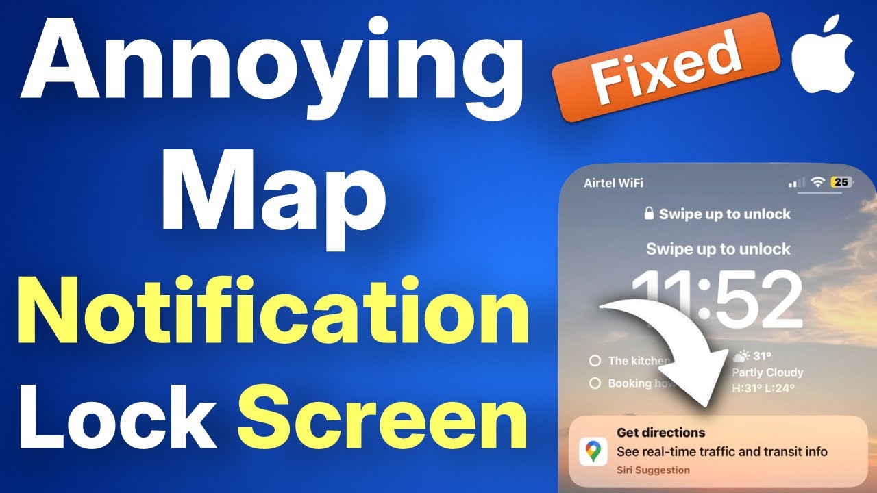 Stop Google Map Notifications on iPhone Lock Screen