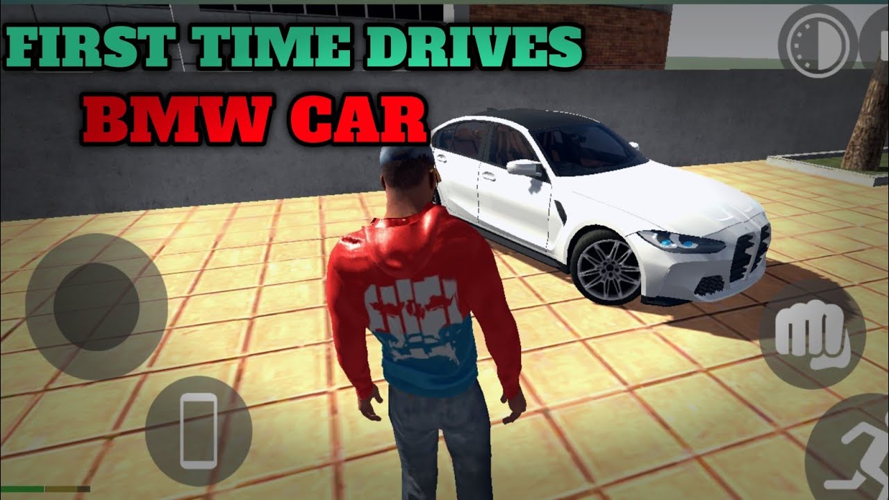 BMW Car Drives First Time In Indian Bike Driving 3D Game #videos #video 