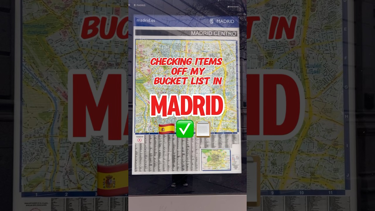 🇪🇸✅📋#spain #travel #travelyoutube #traveltheworld #shorts #bucketlist #madrid #whattodoinspain