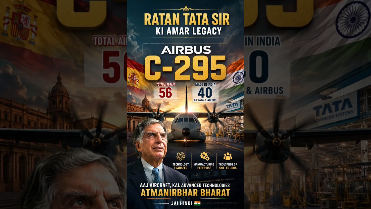 Salute To Sir Ratan Tata 🇮🇳 C295 #tata #ratantata #aircraft #c295 #india