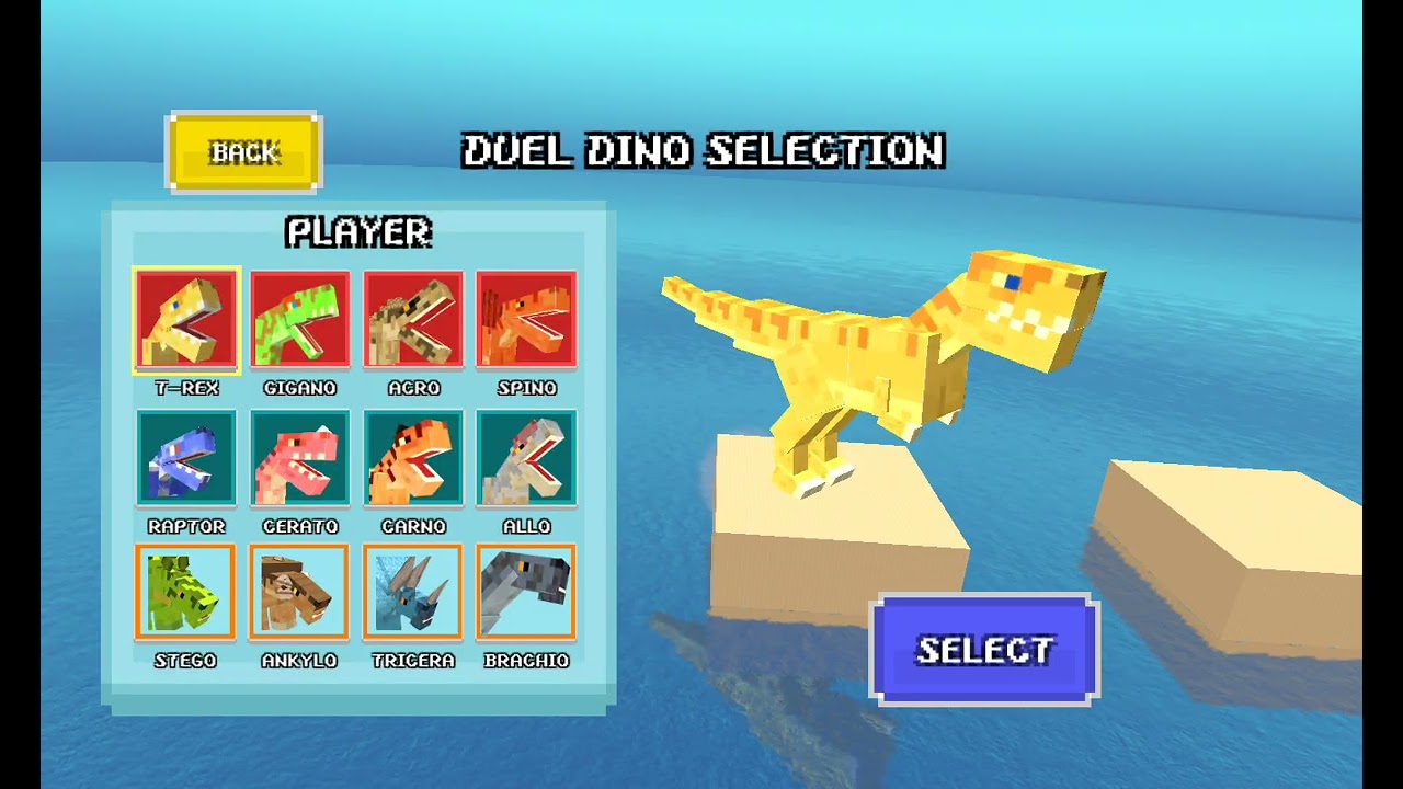 T Rex Vs every dinosaur  (blocky Dino park)..