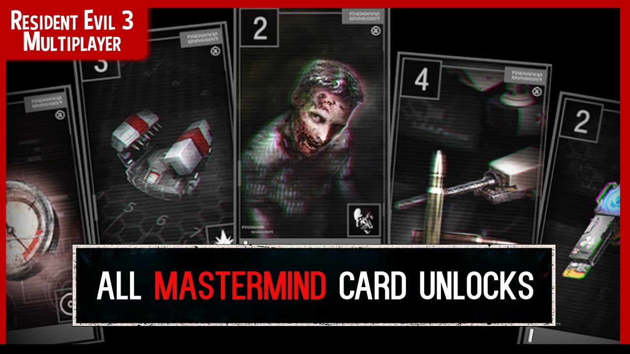 Resident Evil Resistance - ALL MasterMind Cards Unlock Level Guide (Resident Evil 3 Multiplayer)