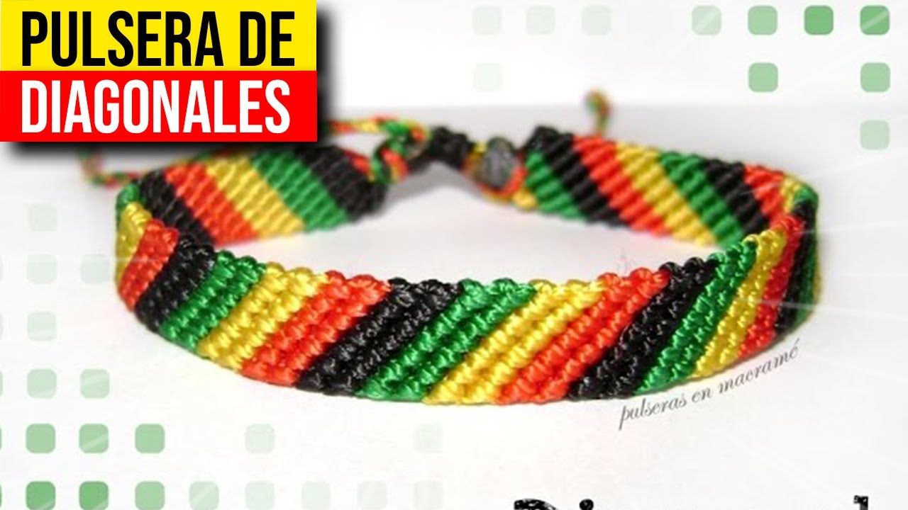 ► PULSEIRA ESTILO DIAGONAL // Pulseiras LINHAS enceradas ◄