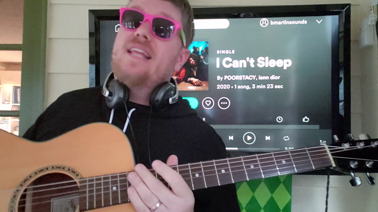 How To Play I Can't Sleep POORSTACY Iann Dior guitar  tutorial beginner lesson easy chords