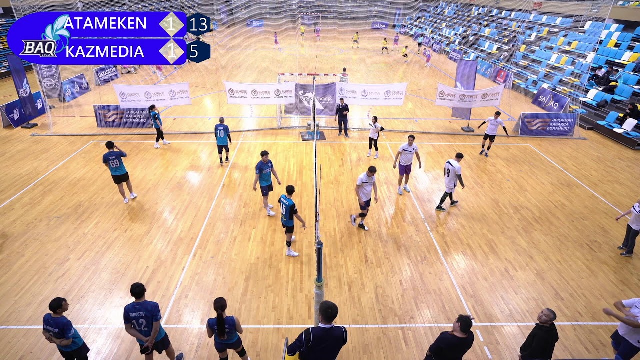BAQ LIGA. VOLLEYBALL   ATAMEKEN BUSINESS VS KAZMEDIA