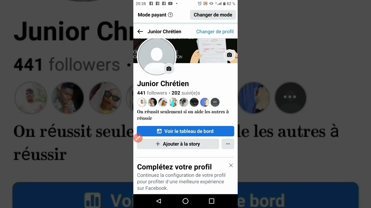 comment transformer une profil Facebook en mode professionnel