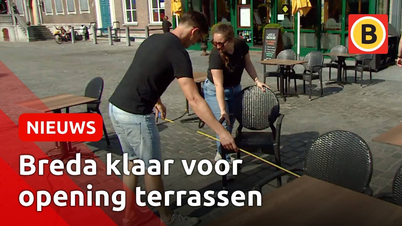 Breda oefent met nieuwe opstelling terrassen | Omroep Brabant