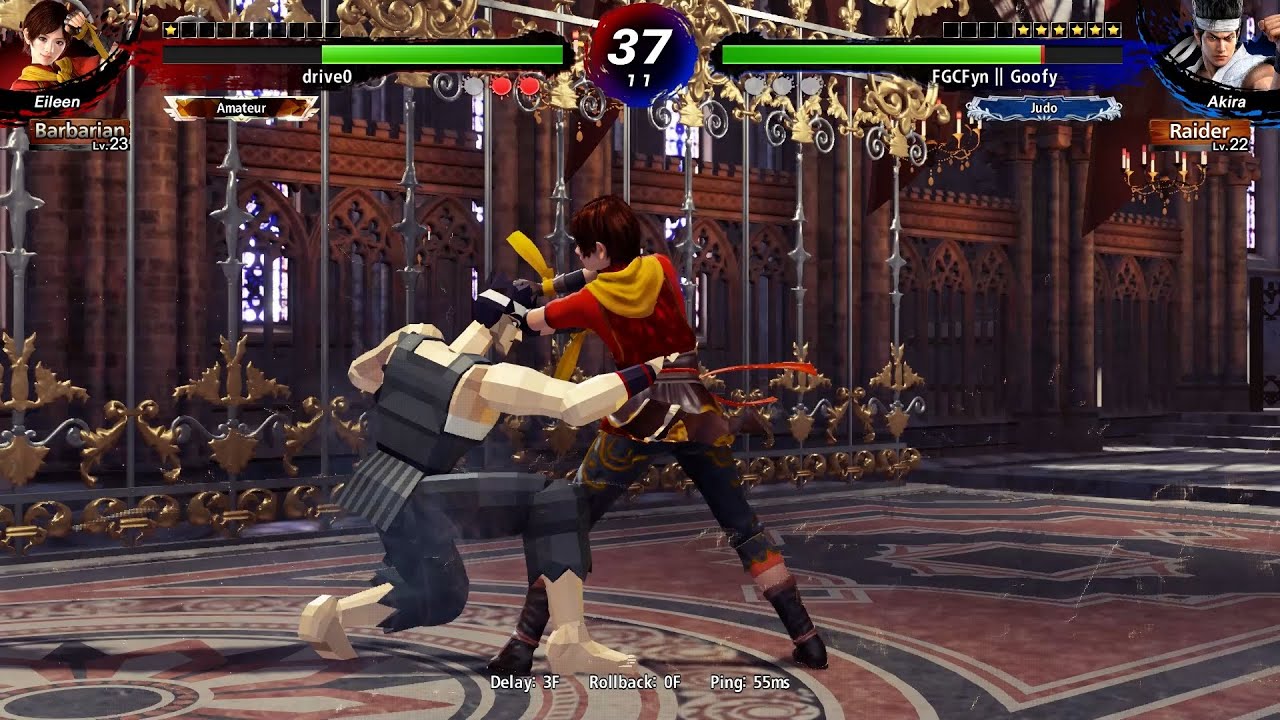 Virtua Fighter 5 R.E.V.O Lobby Sets- drive0 (Eileen) VS Goofy/Mrdanzai2 (Akira)