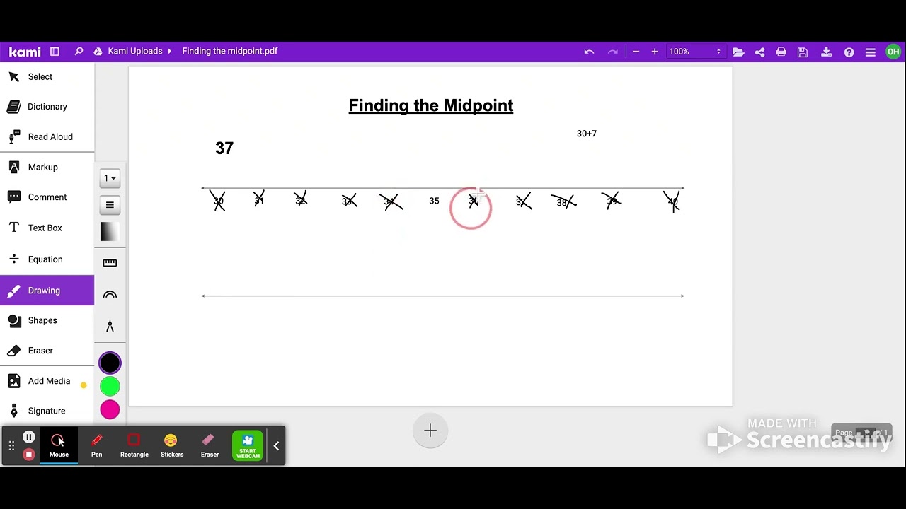 Finding the midpoint