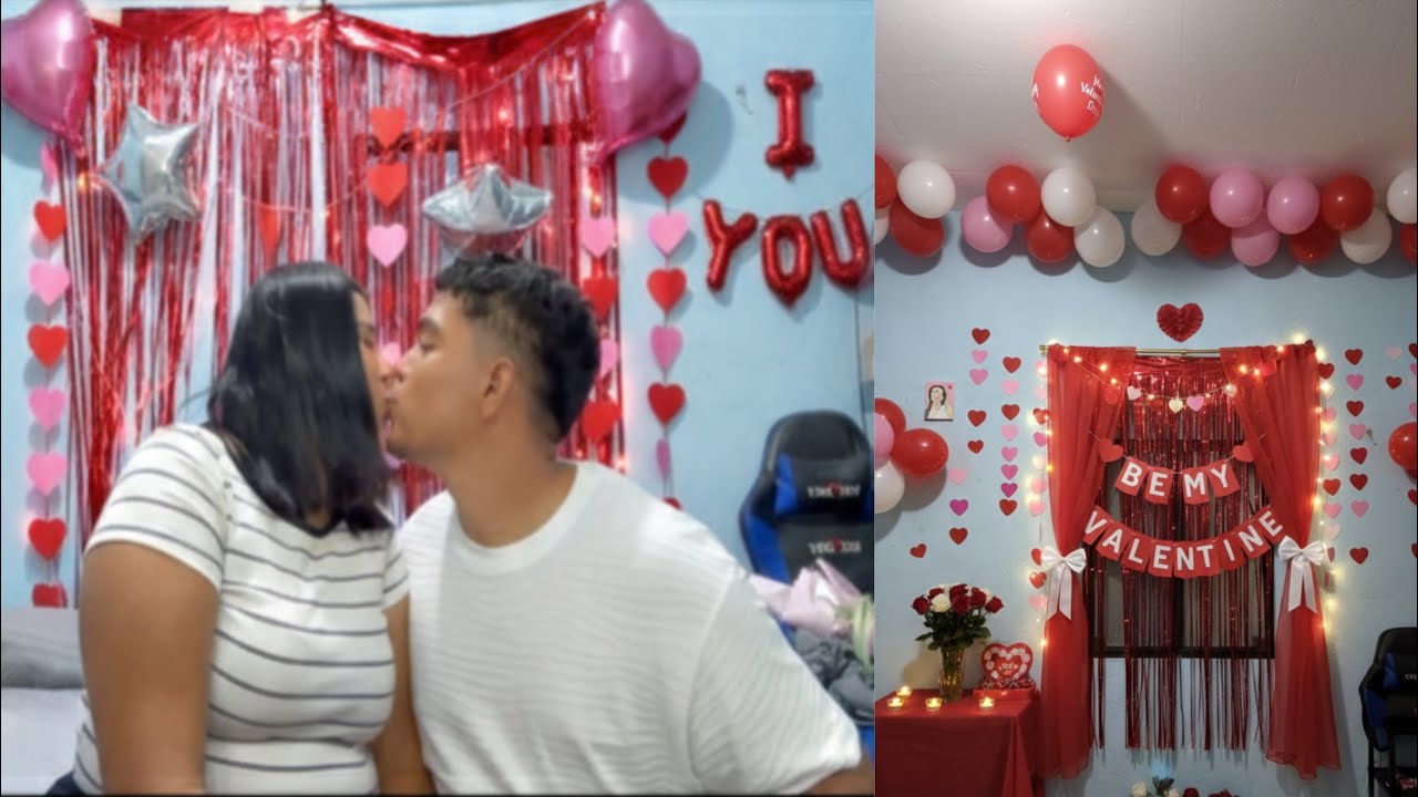 DECORANDO LA HABITACIÓN POR SAN VALENTÍN👩🏽‍❤️‍💋‍👨🏽 LE DI REGALO 🎁 AMI ESPOSO 💐