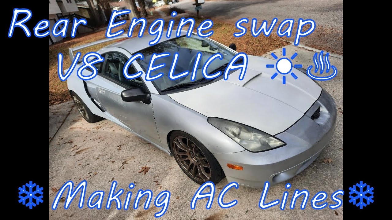 62. V8 Celica Making AC hoses, the beginning of me learning about AC problems