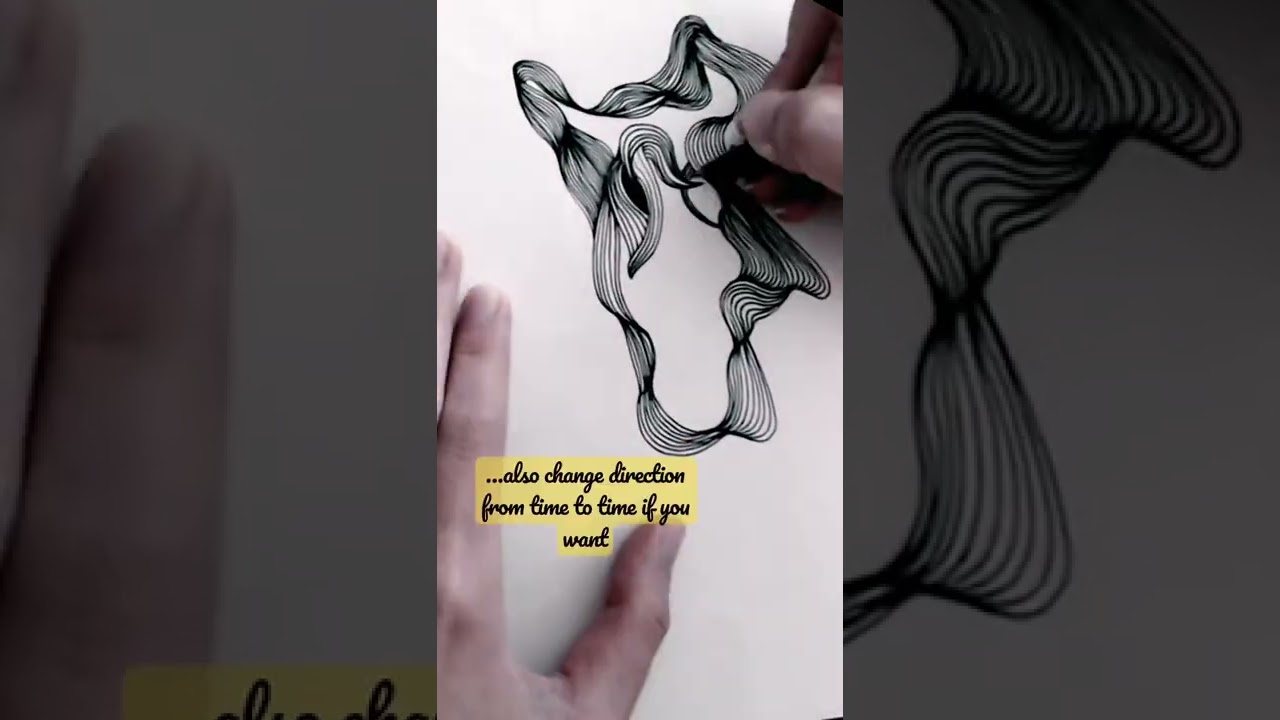 How to meditate (no guide required) #shorts #howtomeditate #doodleart #zenart #inkdrawing