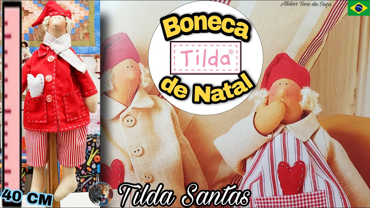 BONECA TILDA DE NATAL |Como Fazer| Santa Claus/Tone Finnanger Ideias de Natal/Pai Natal -Tilda Santa