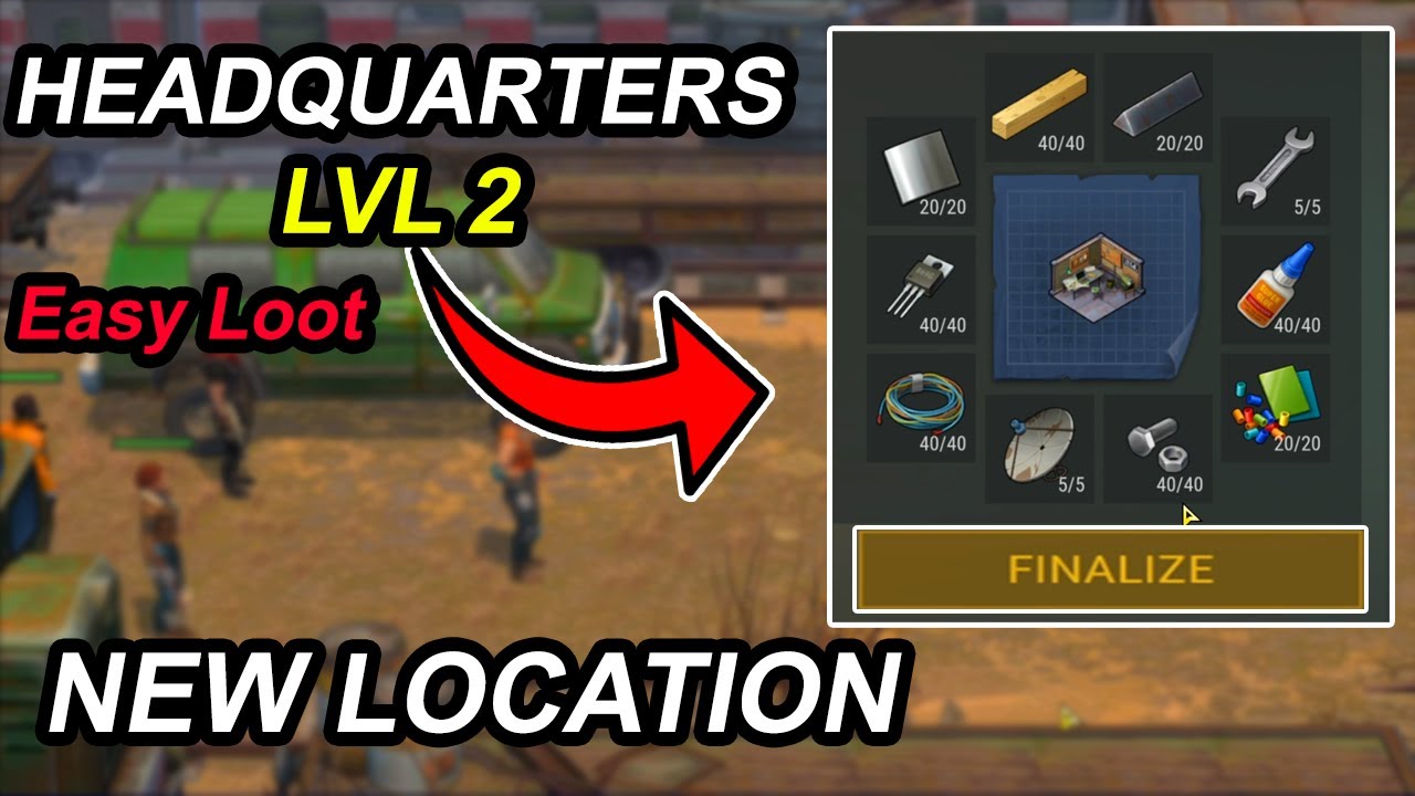 HEADQUARTERS LVL 2 / New Location / Easy Loot / Wall LVL 2 #ldoe #lastdayonearth