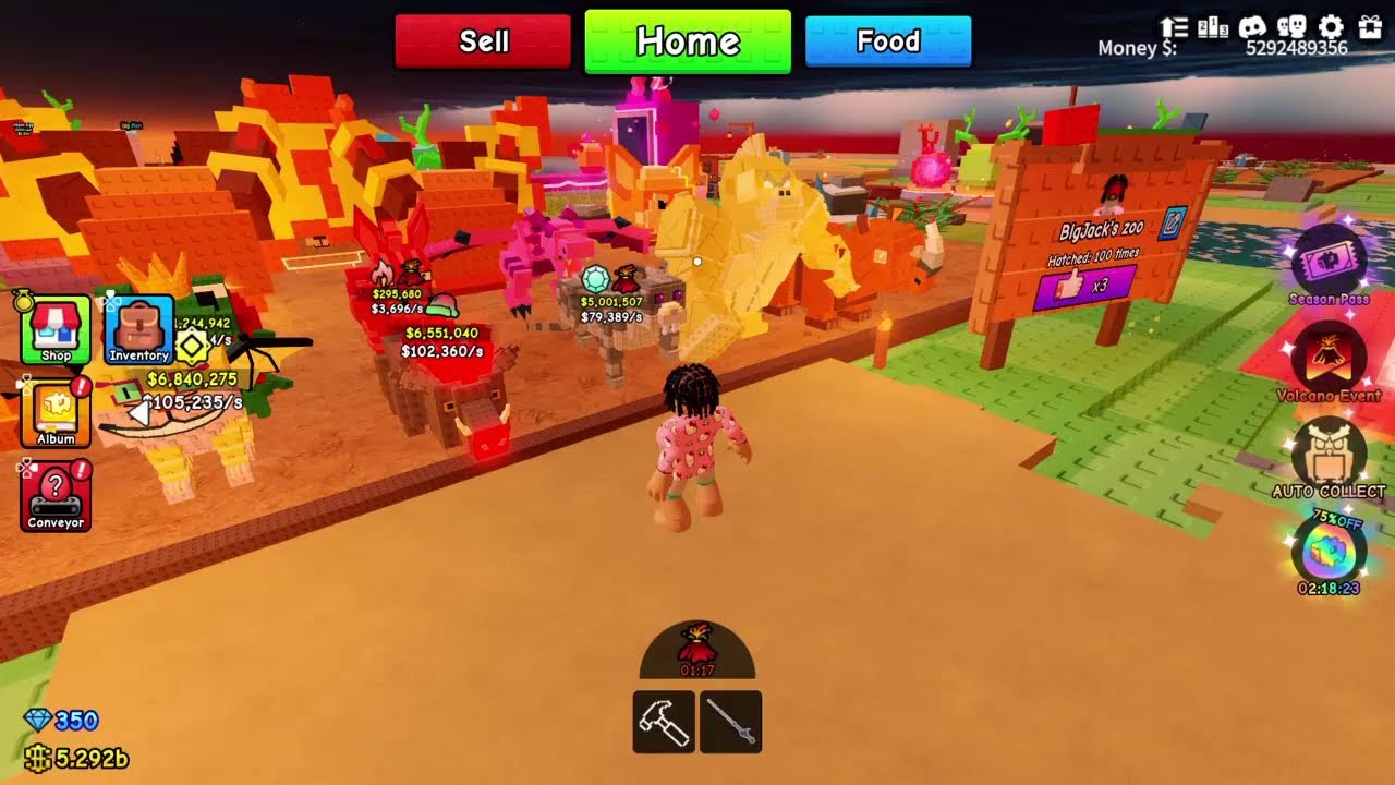 PLAYING Roblox! Build A Zoo!!!!