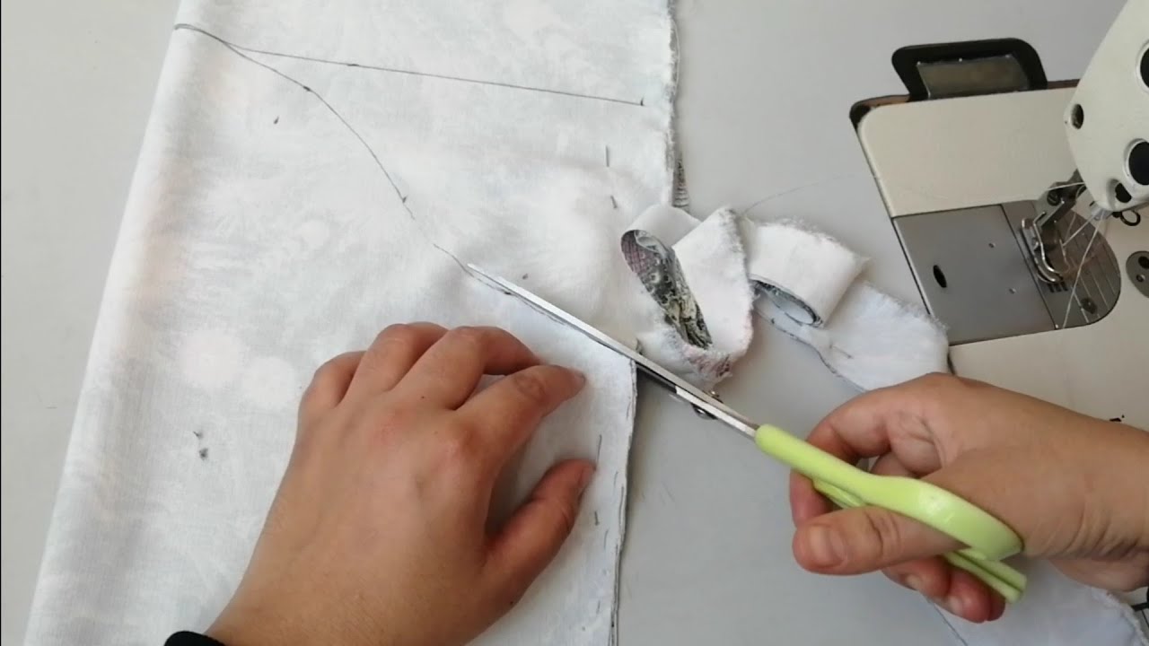 طريقة رسم باترون الكم على القماش مباشرة بدون باترون