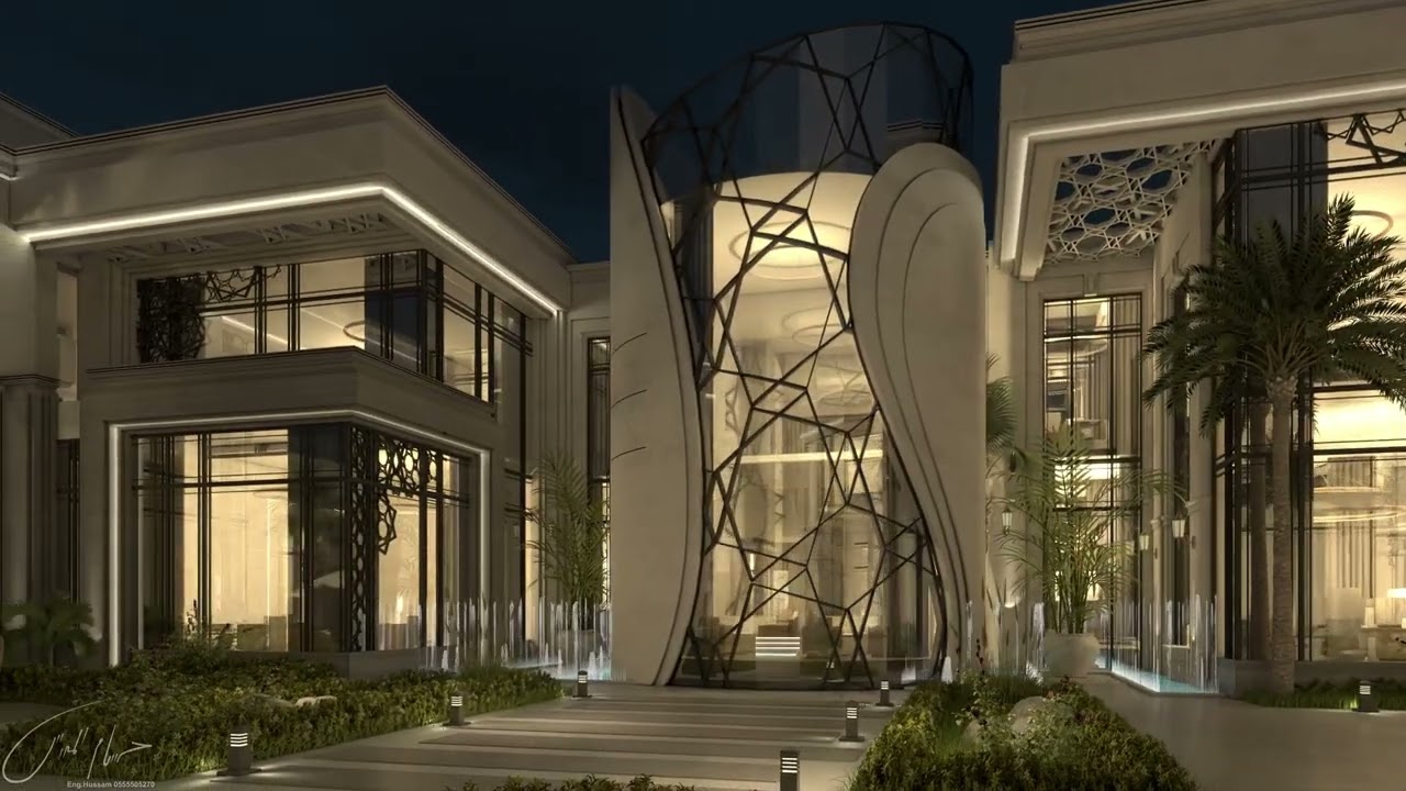 فيلا في أبو ظبي تصميم المهندس حسام المدرس