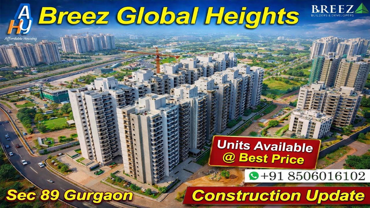 Breez Global Heights Sec 89 Gurgaon | Construction Update Breez Group Sec 89 | Affordable Project
