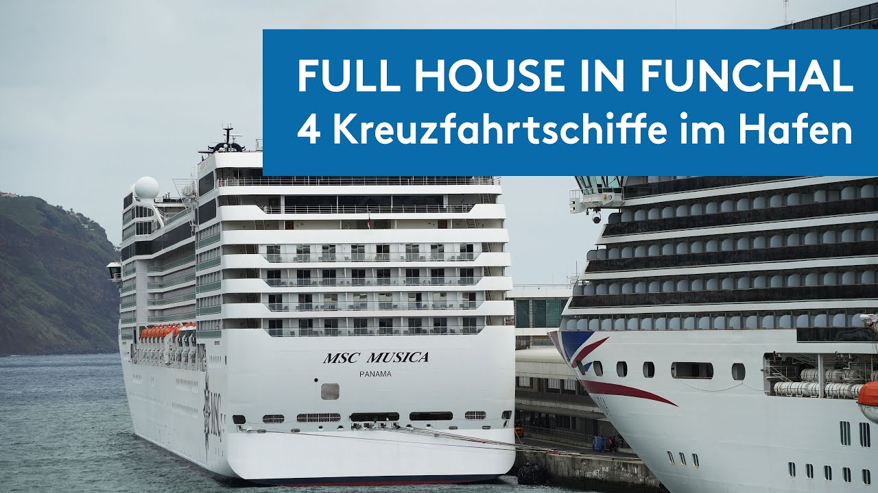 FULL HOUSE IN FUNCHAL! 🚢 MS Amadea läuft aus & passiert 3 Kreuzfahrt-Giganten.