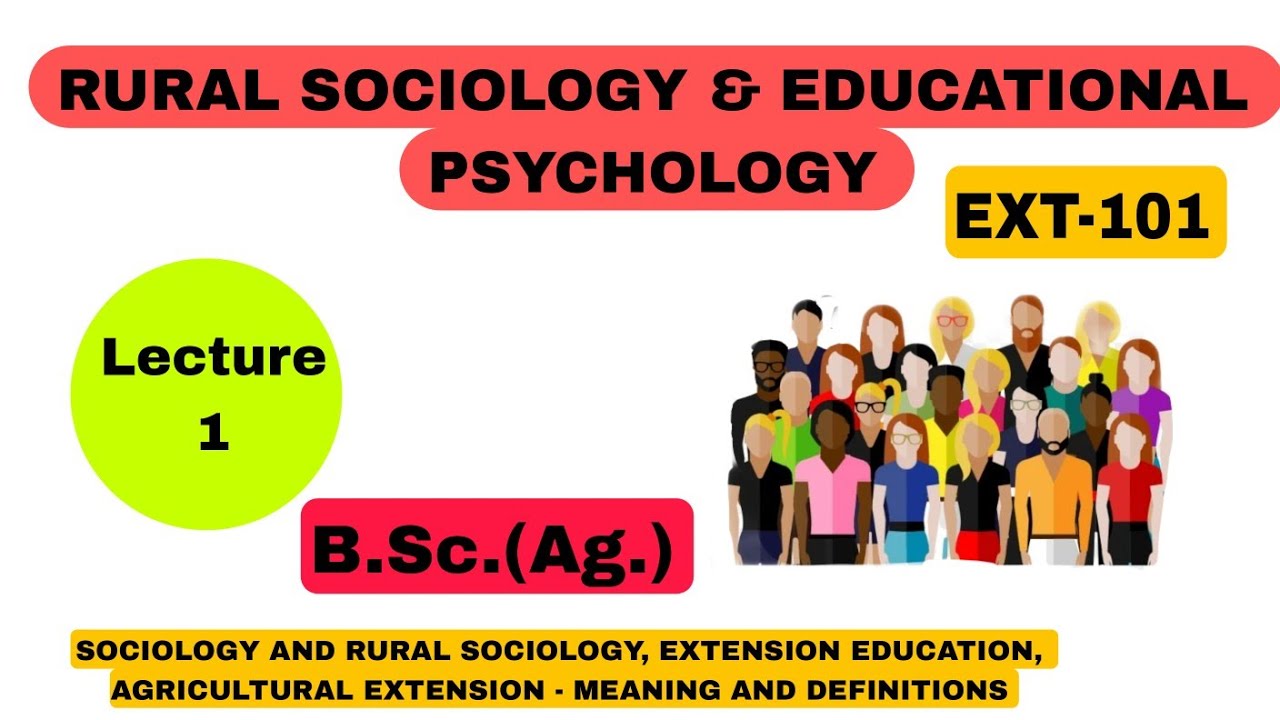 rural sociology and educational psychology |Lecture -1| @Agri-safalta