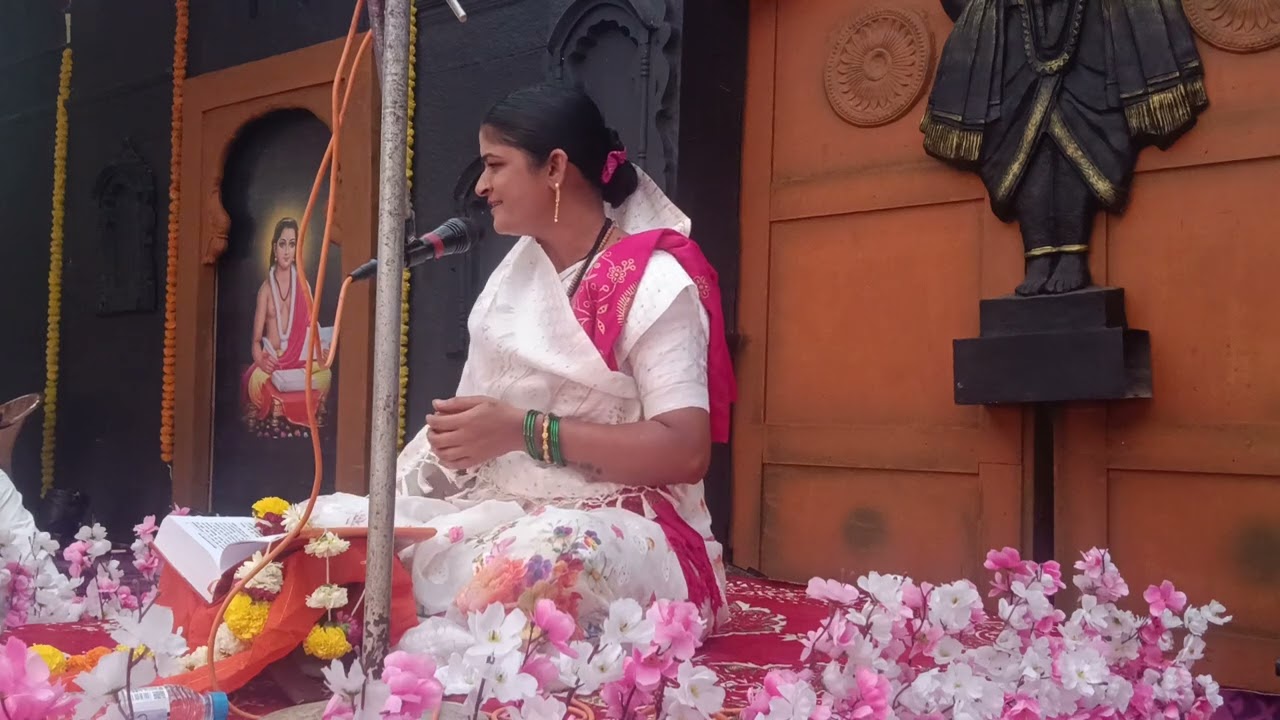 ह भ प अनिताताई मोरे (इंगवले) यांची प्रवचन सेवा जगद्गुरु संत तुकाराम महाराज पादुका स्थान वाकसई 