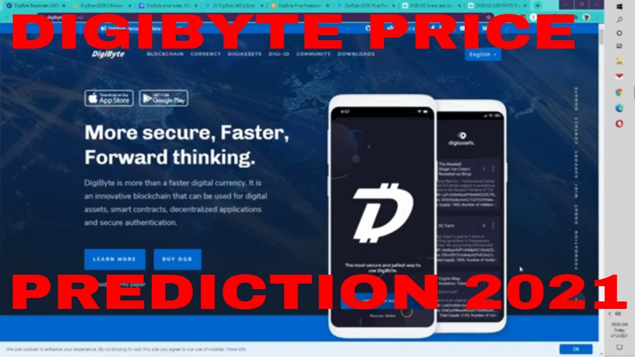 Digibyte Price Prediction 2021 DGB Cryptocurrency Coin Token News Today Price to the Moon