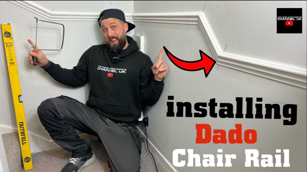 Как установить ограждение Dado/Chair на лестничной площадке в холле — простое пошаговое руководство