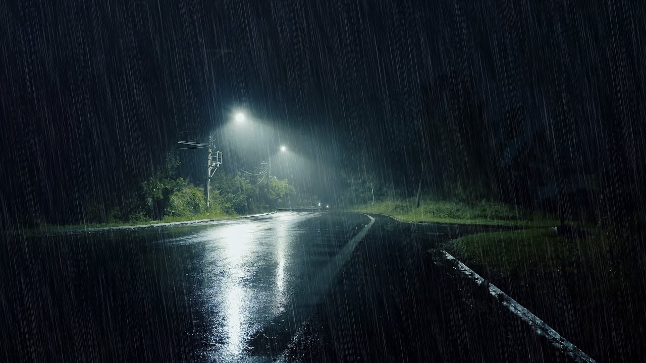 Rain Storms and Thunder Over the Forest Late at Night 🌲 |  Fall Asleep Faster with Relaxing Sounds