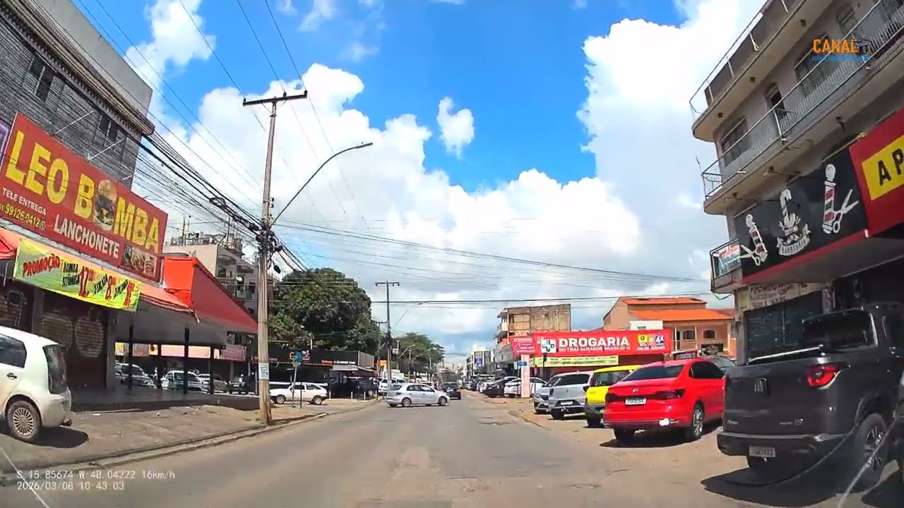 Saindo da QSE Taguatinga Sul, até o Balão da Samambaia Norte, em frente o Corpo de Bombeiros.