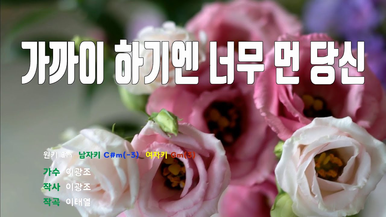 [은성반주기] 가까이하기엔너무먼당신 - 이광조 /MR/가사