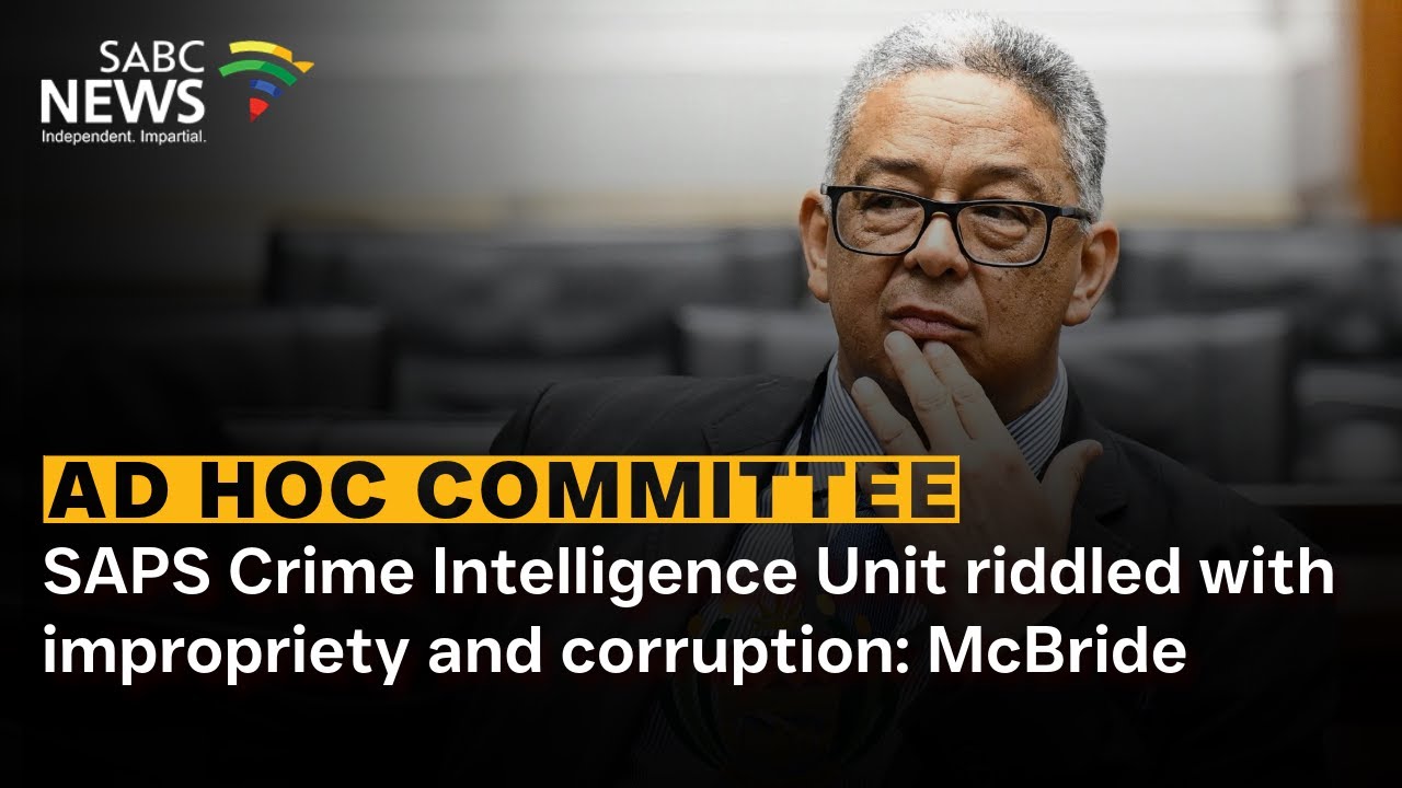 SAPS Crime Intelligence Unit riddled with impropriety and corruption: McBride