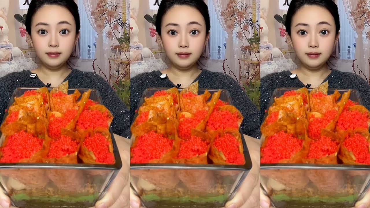 Mitao _ Mukbang / ASMR TOBIKO EGGS | FLYING FISH ROE | EXTREME EATING SOUNDS