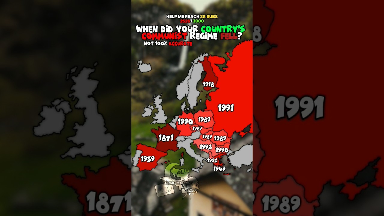 When did your country's communist regime fell? #europe #map #geography #onlyeducation