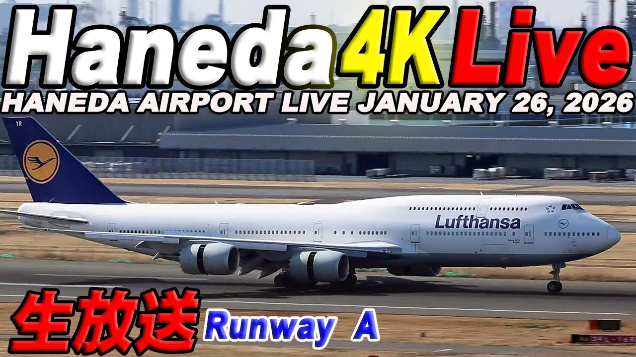 🔵羽田空港 ライブカメラ Haneda Airport Live January 26, 2026  生中継 2026年1月26日 羽田空港ライブ