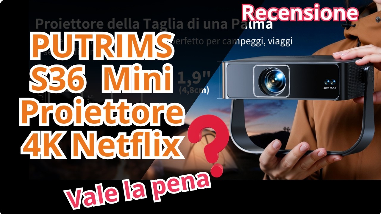 PUTRIMS S36 Recensione 2026: Mini Proiettore 4K Netflix Nativo + 1000 Canali