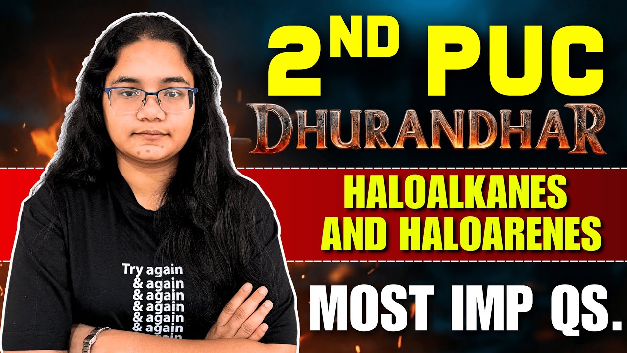 2nd PUC Chemistry Most Important Questions | Haloalkanes & Haloarenes | 2nd PU Preboard