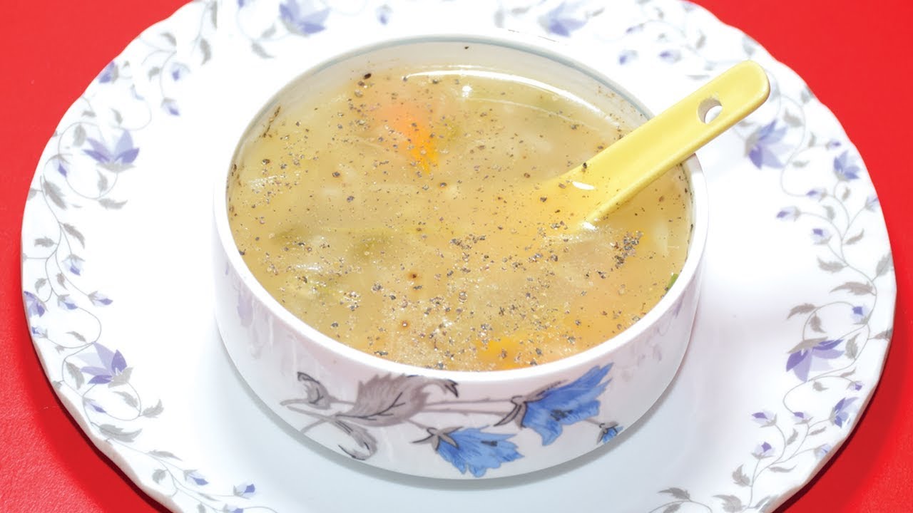 Momo Soup Recipe - Clear Soup For Momo - Street Food of Kolkata - Momo Soup In Bengali