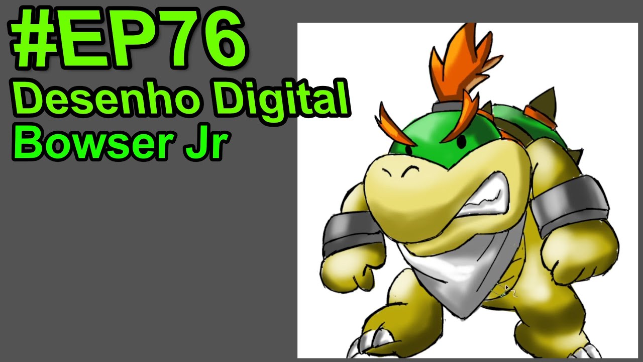 Desenhando uma arte do Bowser Jr. | Drawing Bowser Jr - #Ep76 #drawing #desenho #krita