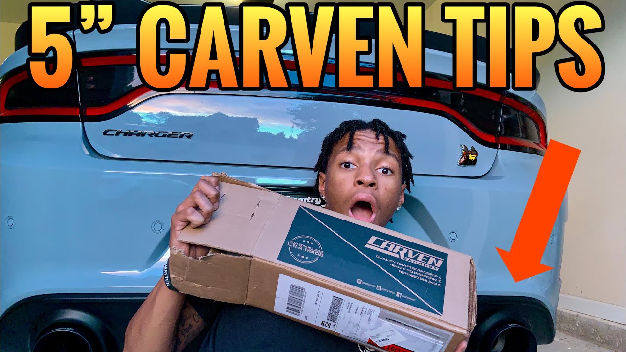 5 INCH CARVEN EXHAUST TIPS ON MY 2020 SCAT PACK CHARGER! *MUST HAVE*