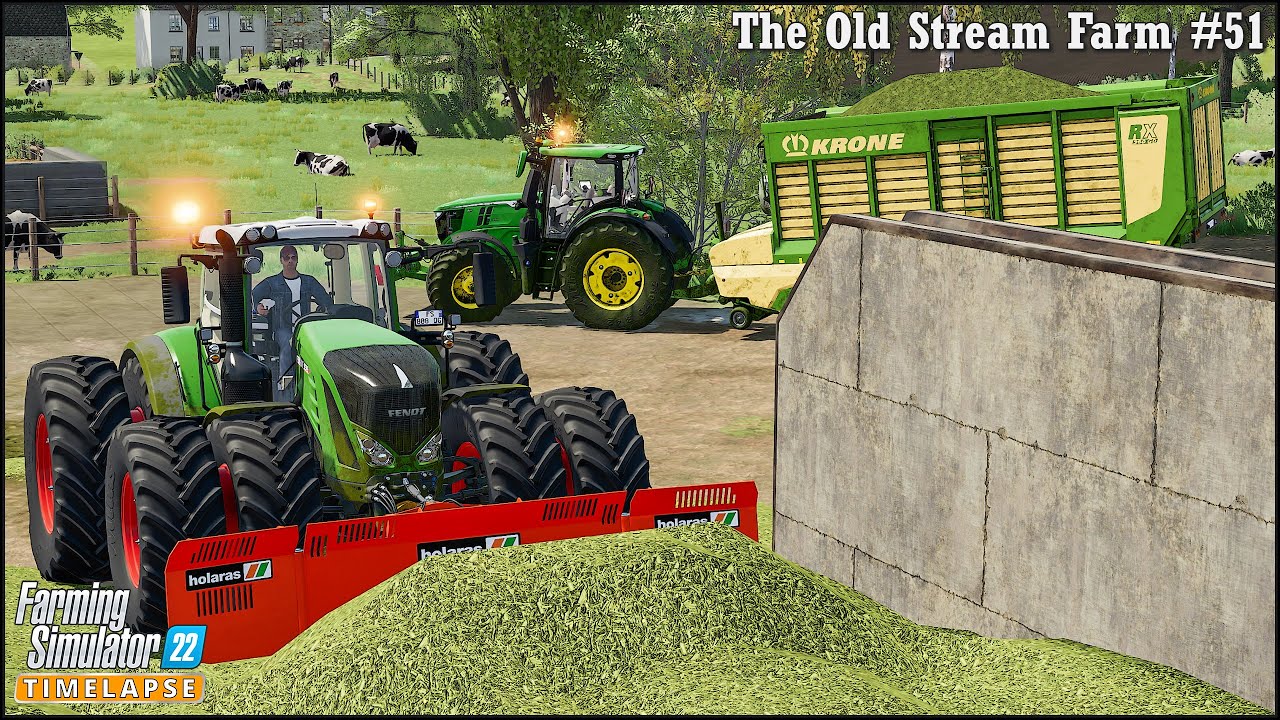 Making 500000l of Grass Silage. Spraying Fertilizer🔹#TheOldStreamFarm Ep.51🔹#FarmingSimulator22🔹4K