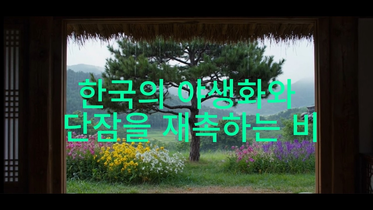 자연 속에서 빗소리를 들으며 달콤한 꿈을 꿉니다.