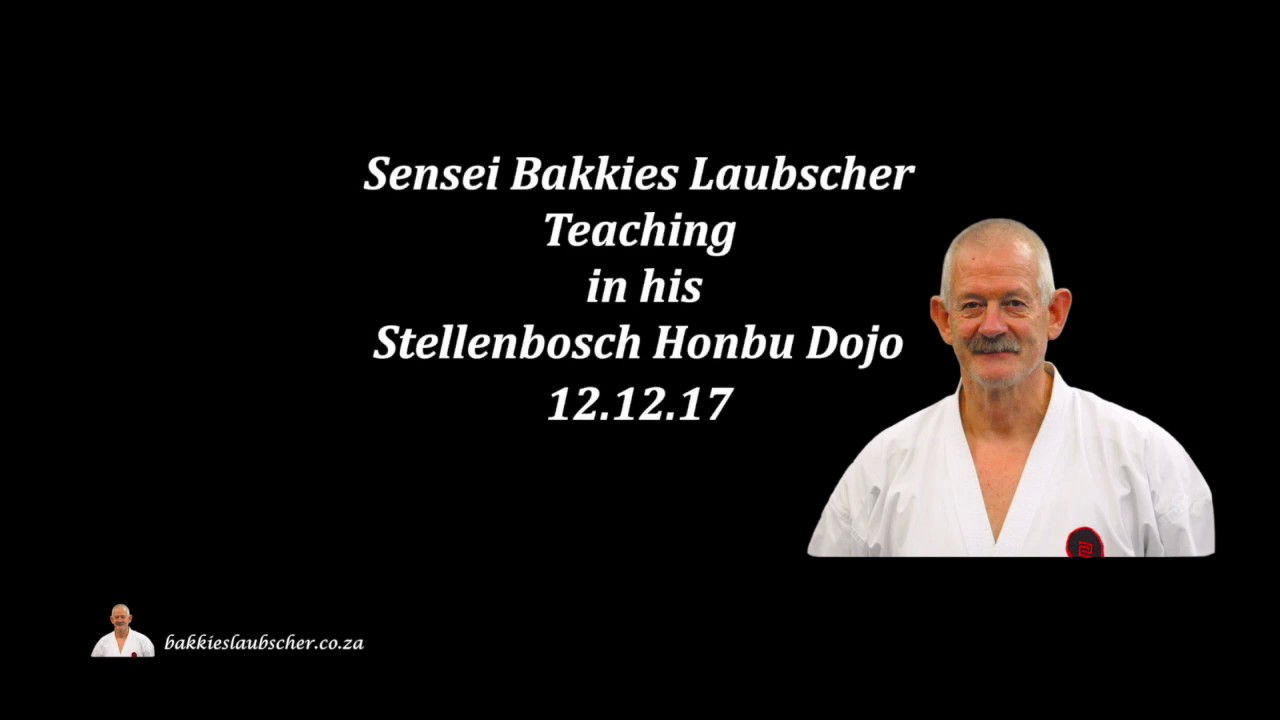 Sensei Bakkies Laubscher Teaching a Class in his Honbu Dojo