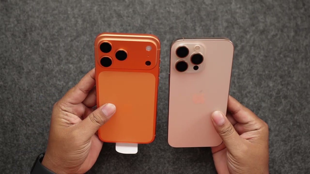 iPhone 17 Pro Max បើកប្រអប់ដំបូង ពណ៏ Cosmic Orange